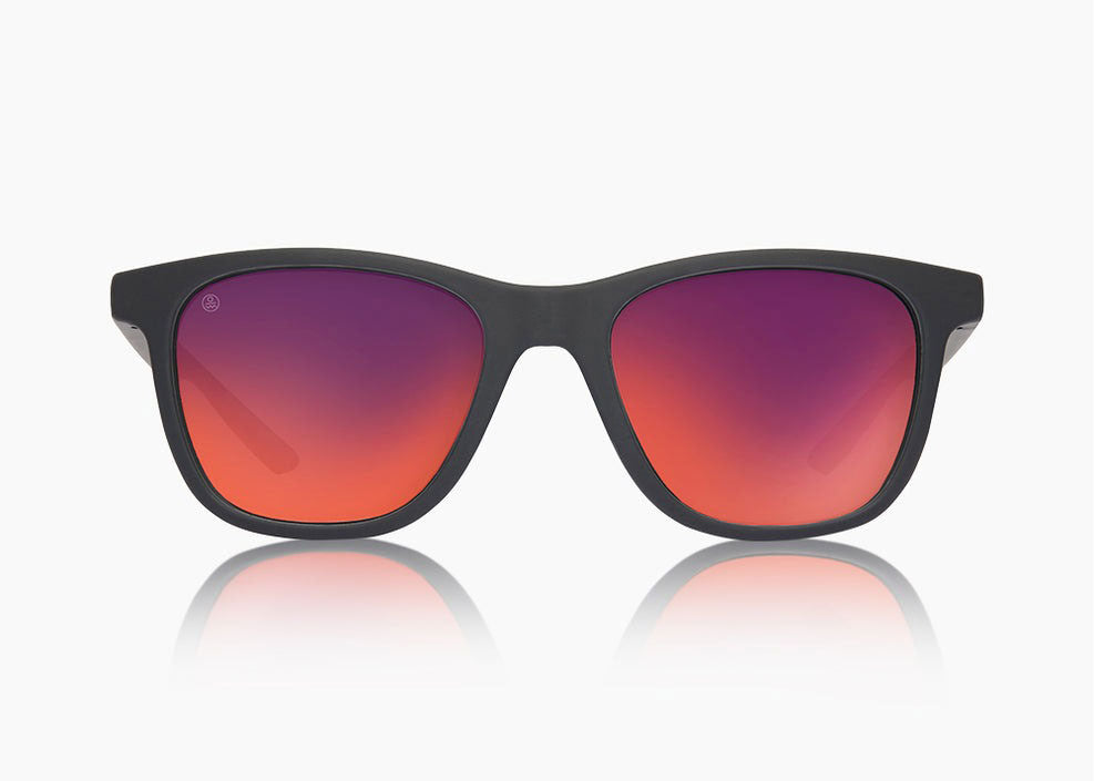 matte black|red sunset mirror