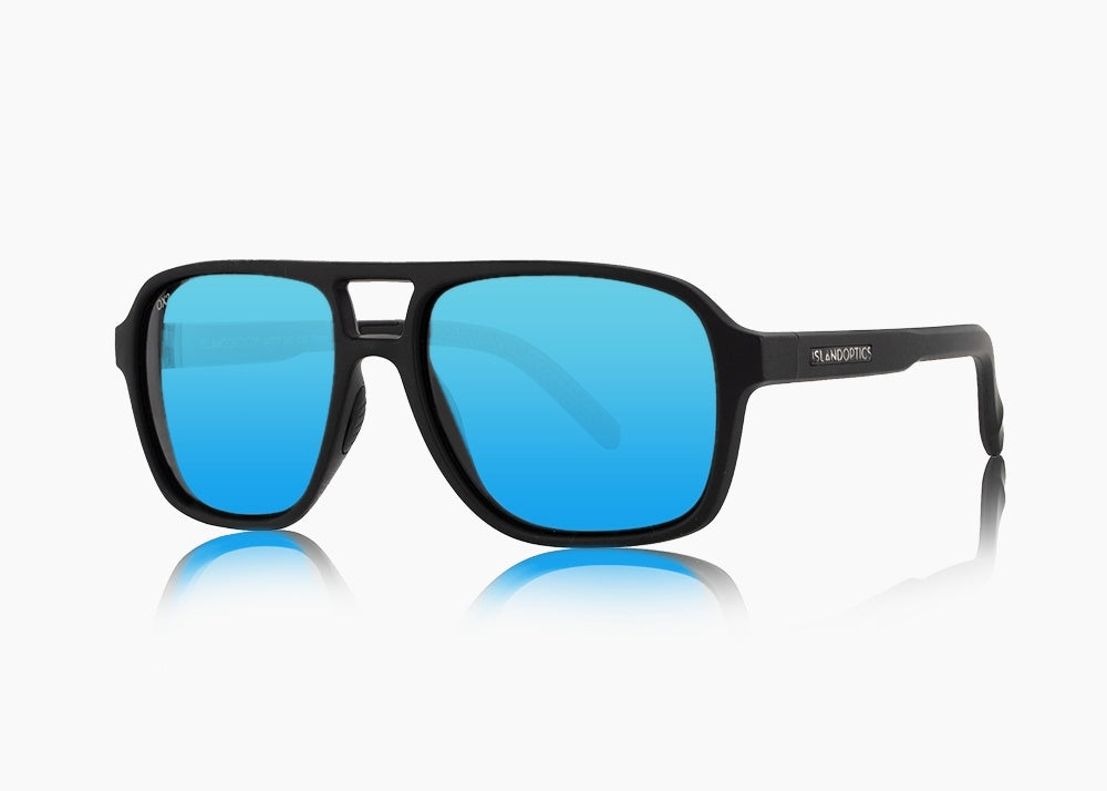 matte black|blue flash mirror