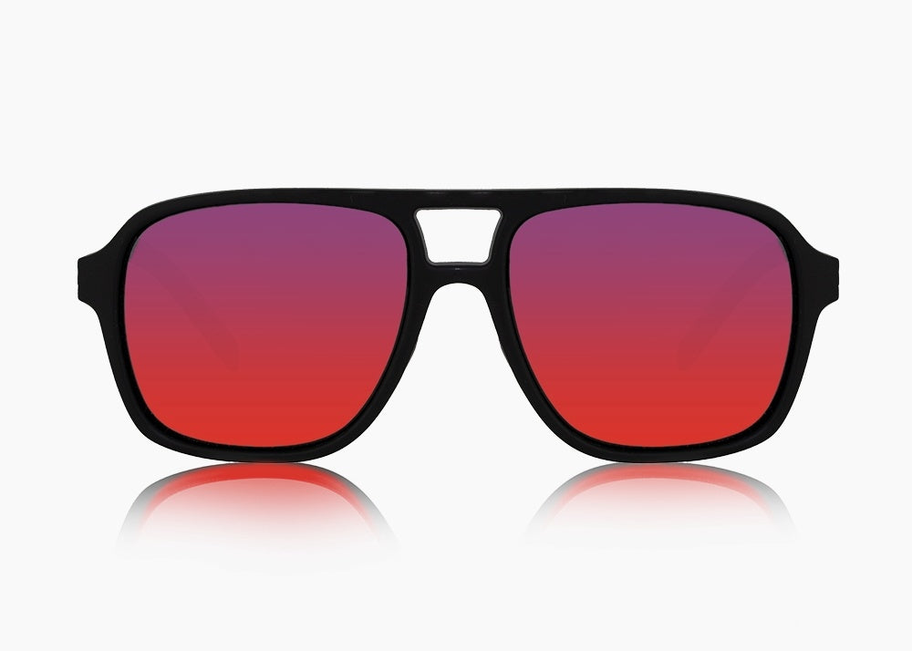 matte black|red sunset mirror