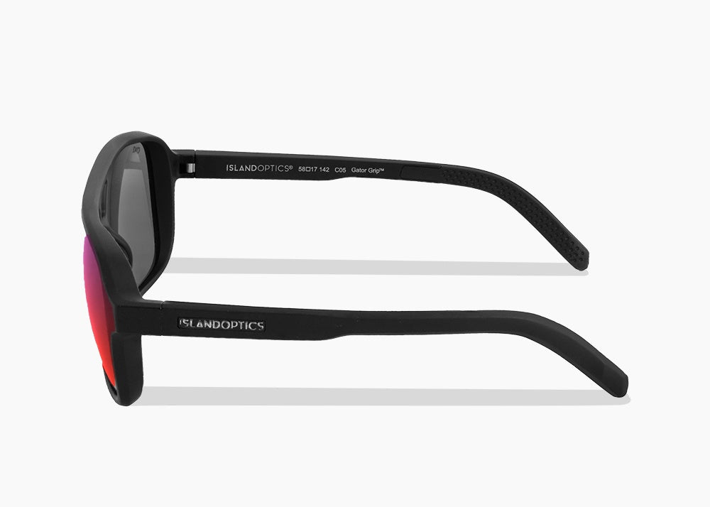 matte black|red sunset mirror