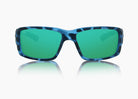 frame|matte blue aqua tortoise|lens|green flash mirror