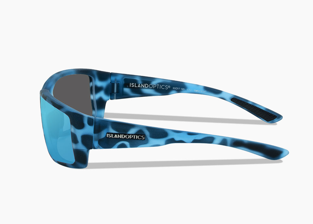 matte blue aqua tortoise|blue flash mirror