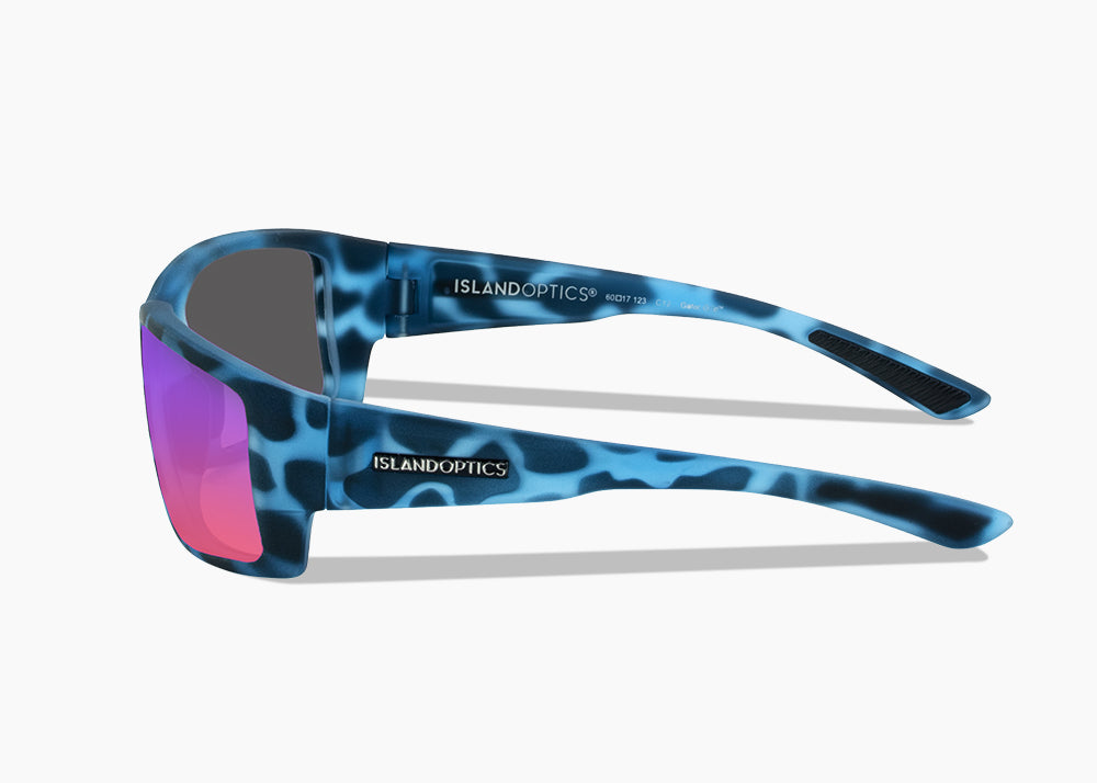 matte blue aqua tortoise|purple nova mirror