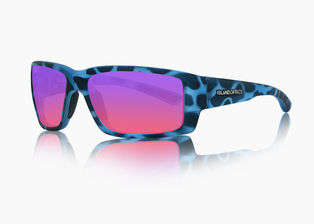 matte blue aqua tortoise|purple nova mirror