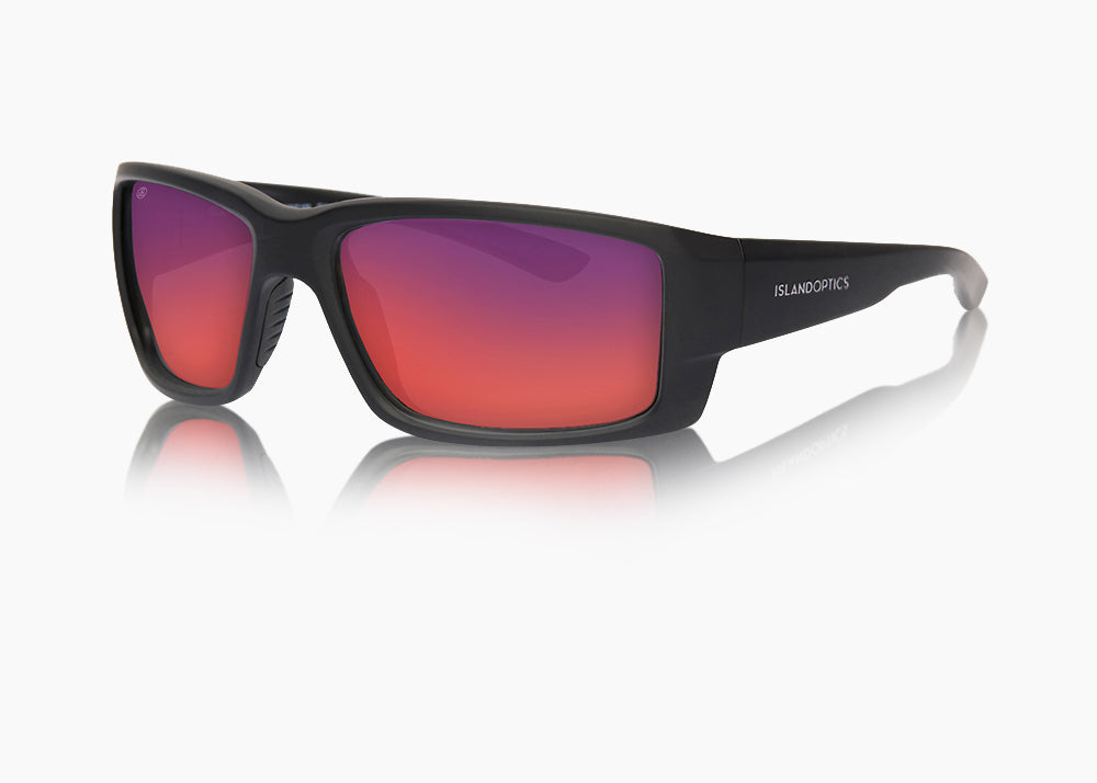 matte black|red sunset mirror