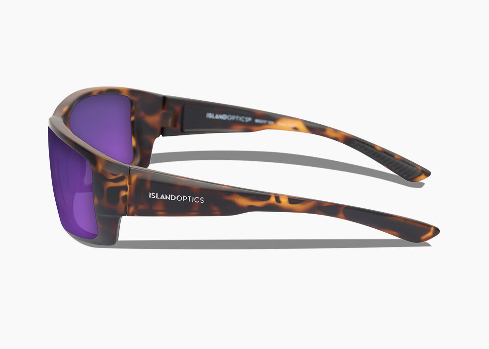 frame|matte tortoise|lens|purple nova mirror