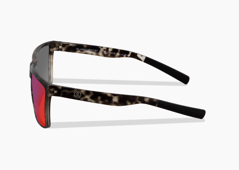 matte black tortoise|red sunset mirror