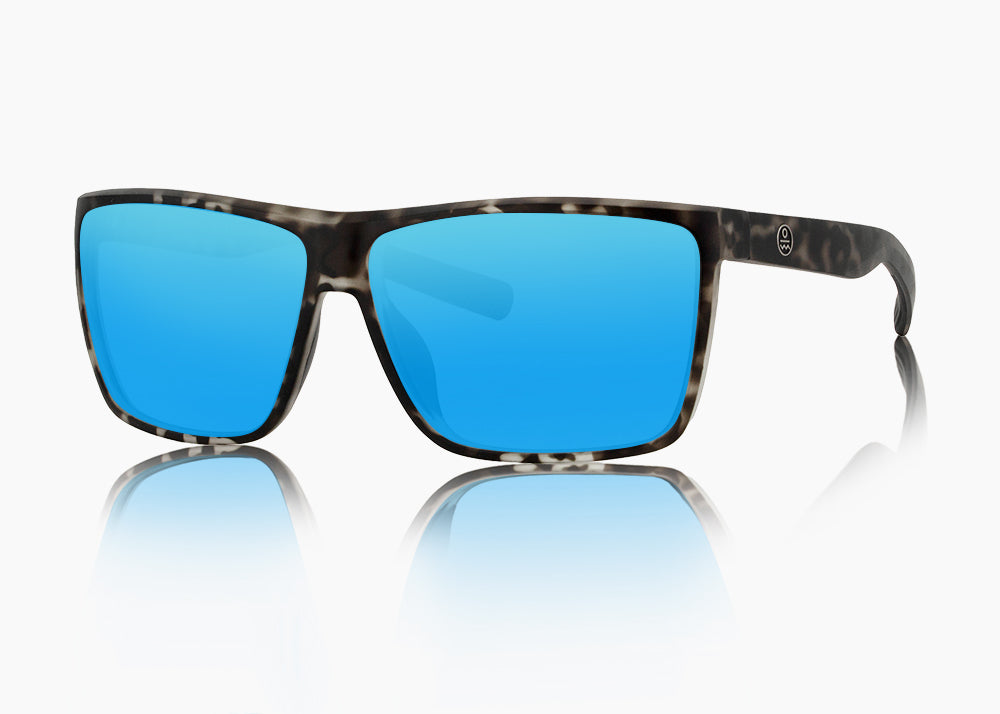matte black tortoise|blue flash mirror