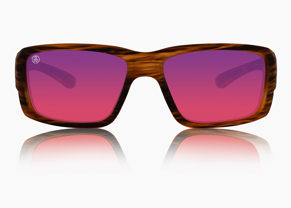 wood grain|red sunset mirror