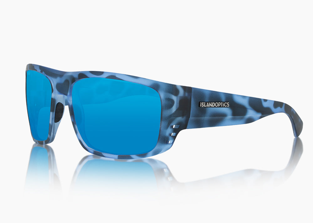 matte blue aqua tortoise|blue flash mirror