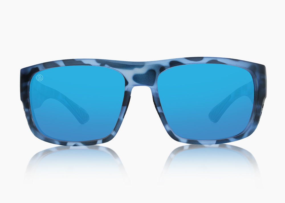 matte blue aqua tortoise|blue flash mirror