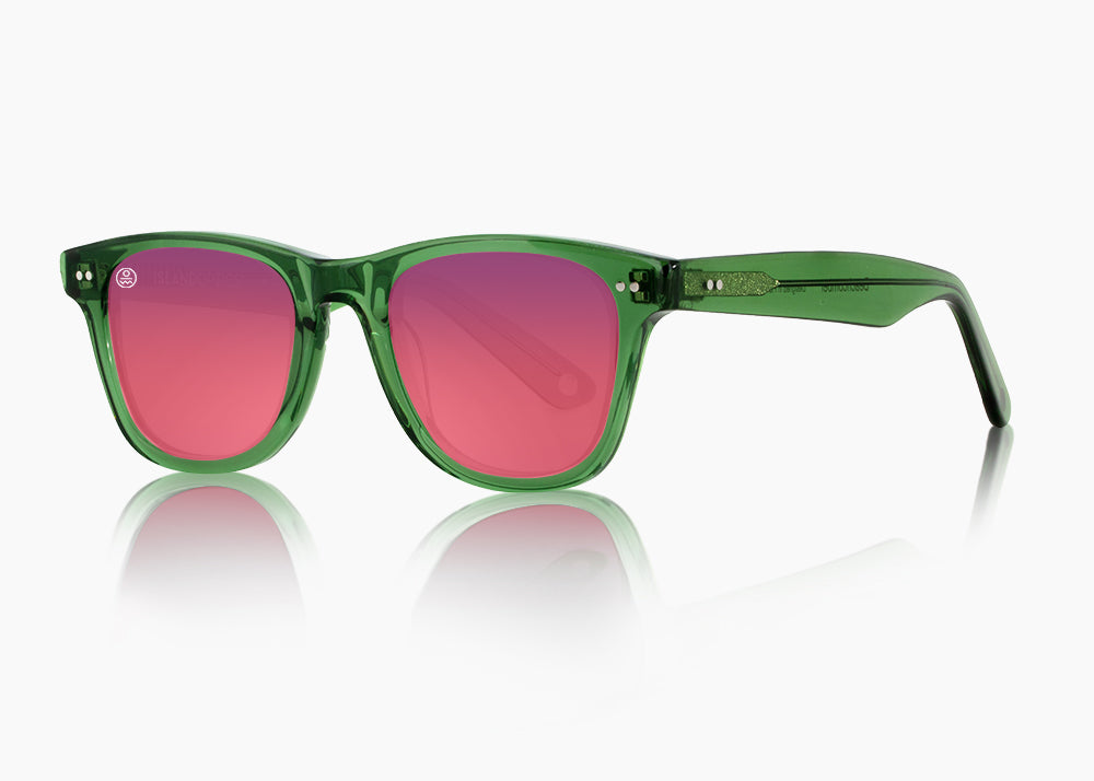 translucent green|red sunset mirror