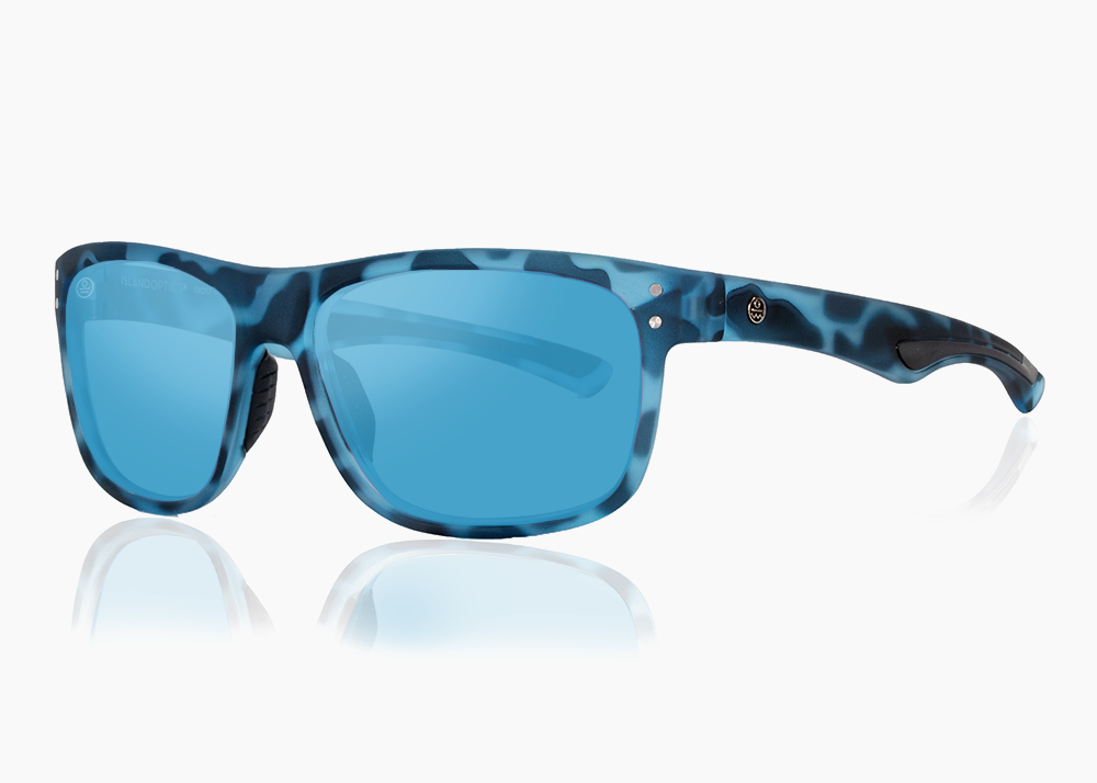 matte blue aqua tortoise|blue flash mirror