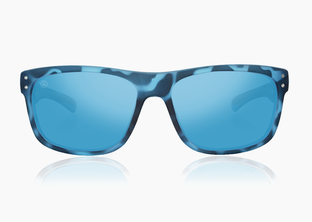 matte blue aqua tortoise|blue flash mirror
