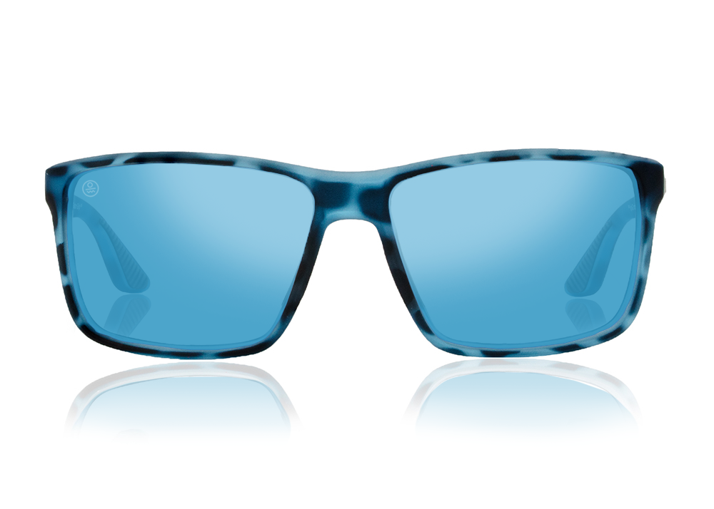 matte blue aqua tortoise|blue flash mirror