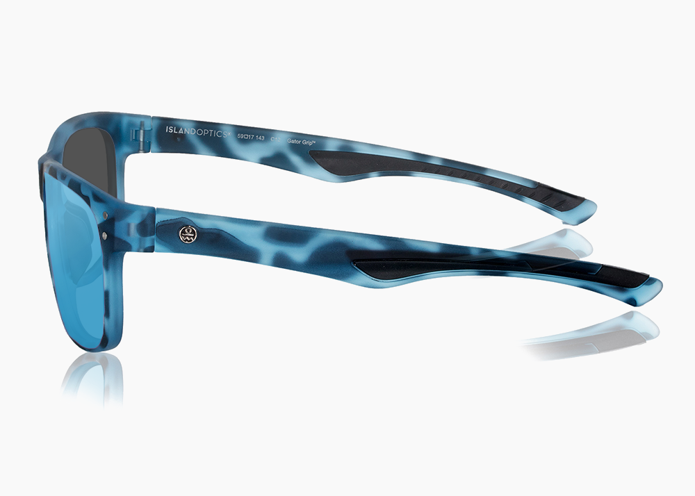 matte blue aqua tortoise|blue flash mirror