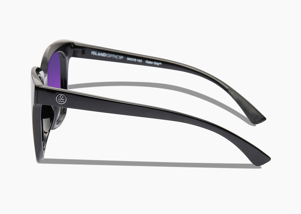 frame|gloss black|lens|purple nova mirror