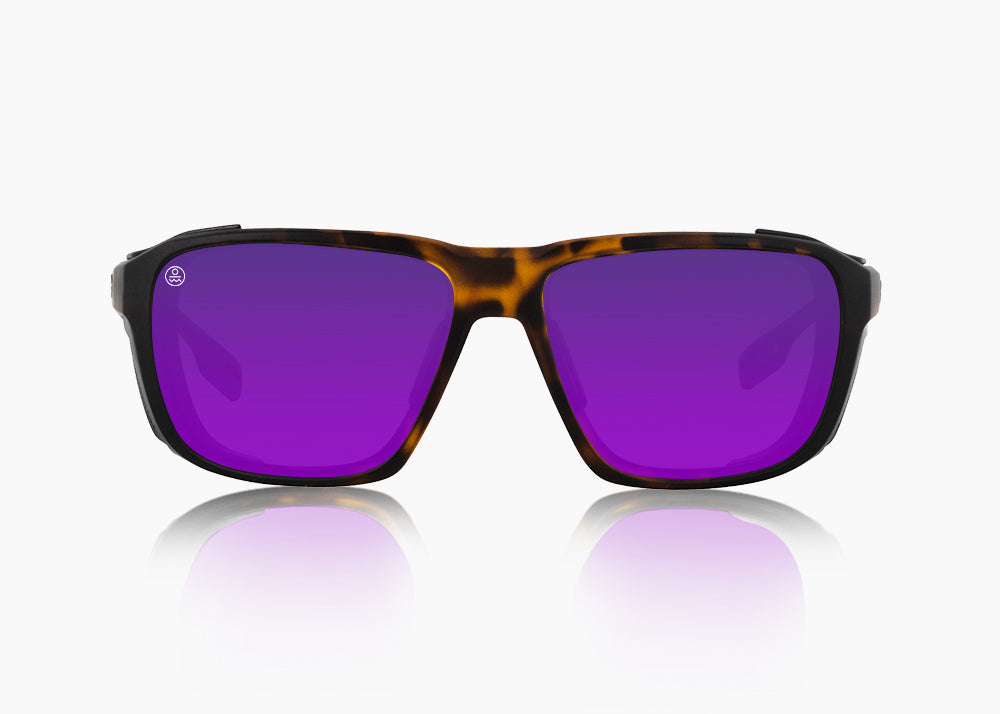 matte tortoise|purple nova mirror