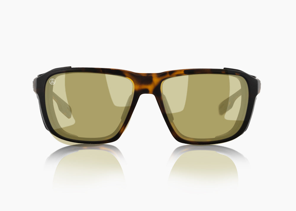 matte tortoise|yellow low light