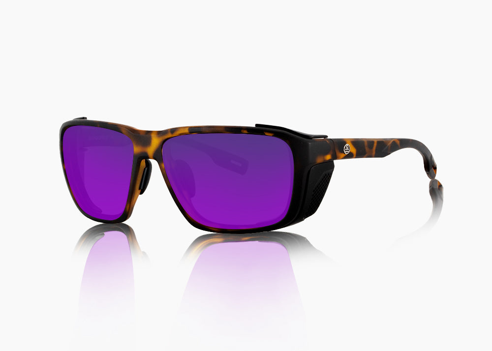 matte tortoise|purple nova mirror