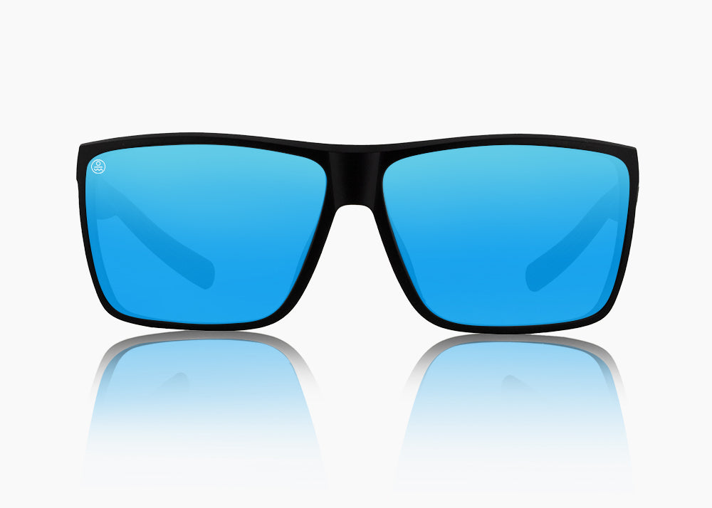 matte black|blue flash mirror