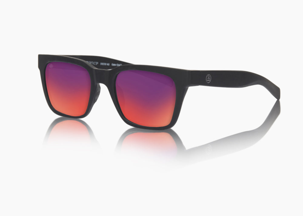 matte black|red sunset mirror