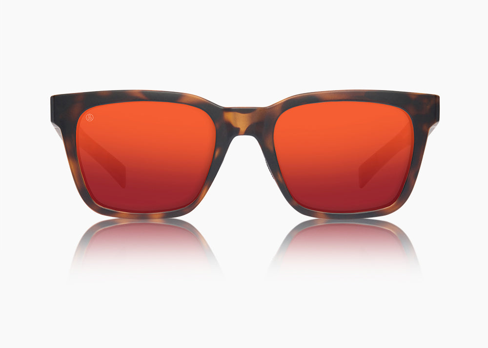 matte tortoise|red sunset mirror