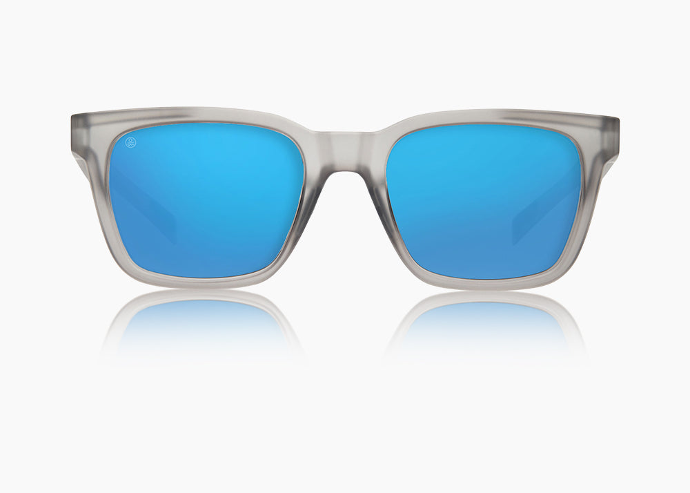 matte translucent gray|blue flash mirror