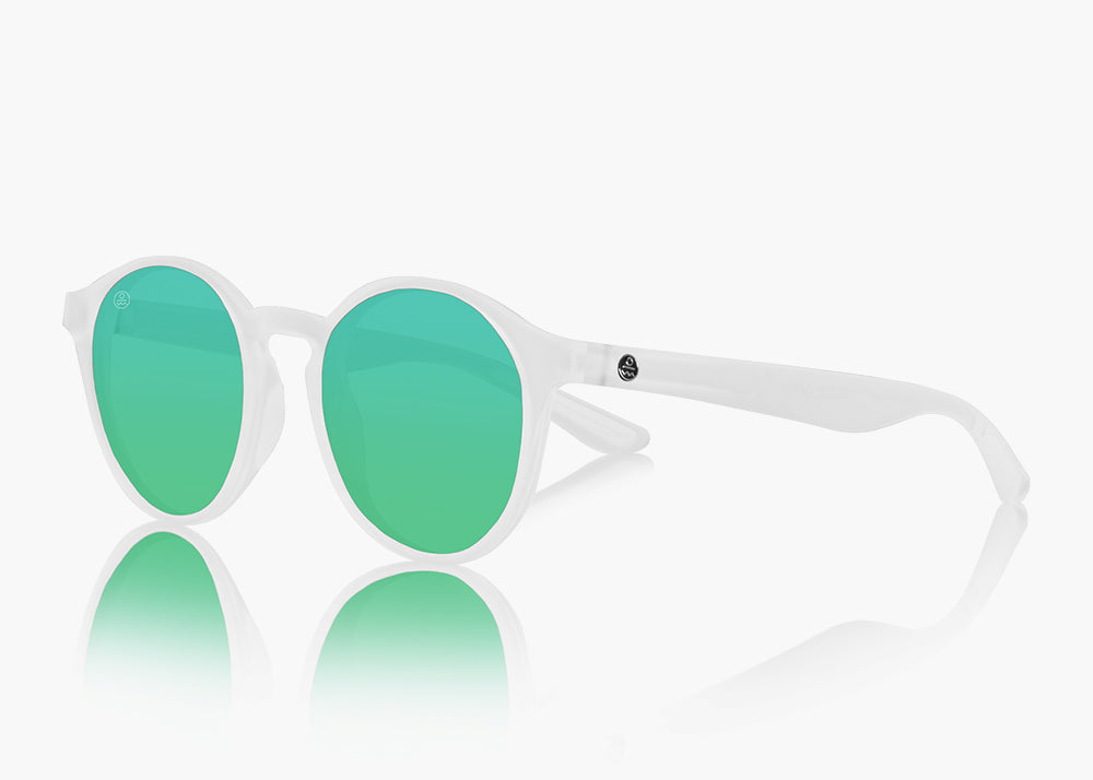 frosted white|green flash mirror