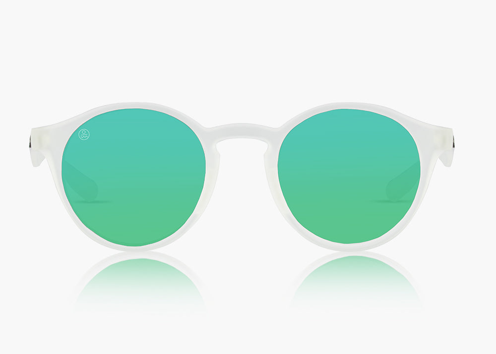 frosted white|green flash mirror