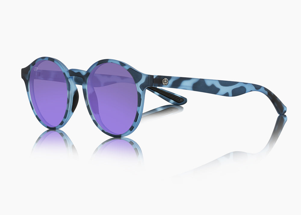 matte blue aqua tortoise|purple nova mirror