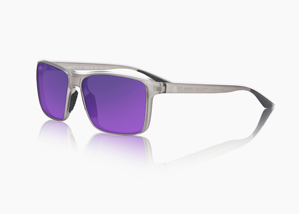 frame|matte translucent gray|lens|purple nova mirror