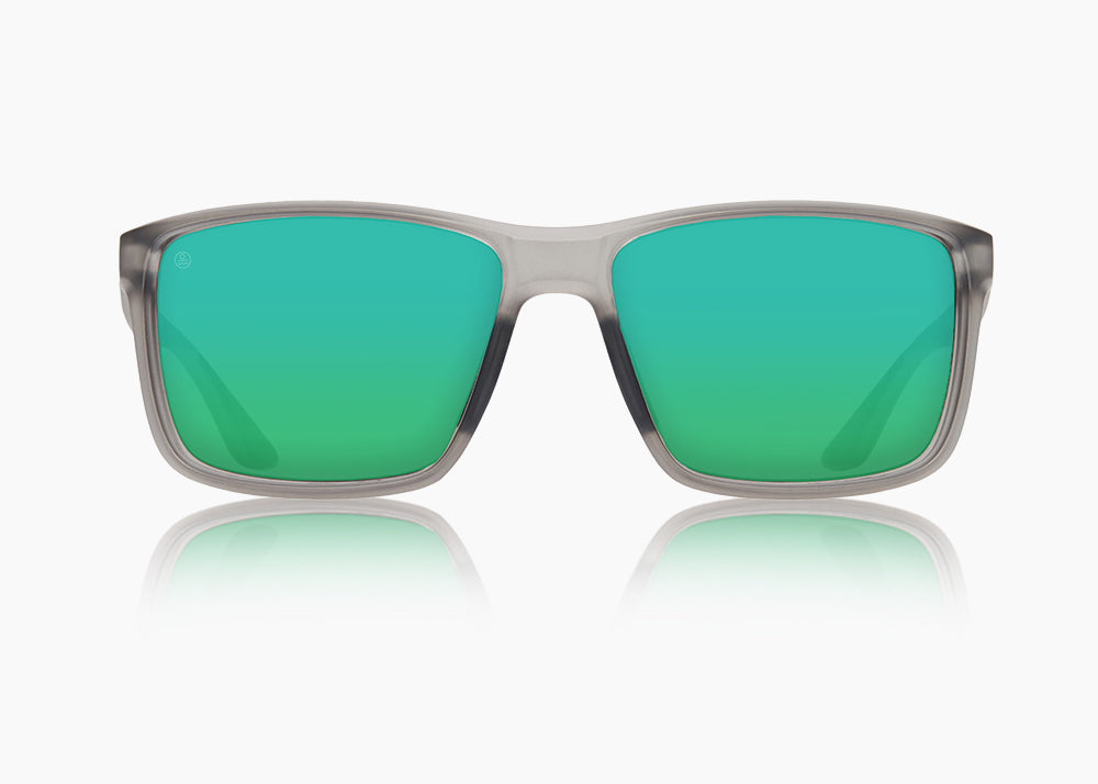 frame|matte translucent gray|lens|green flash mirror