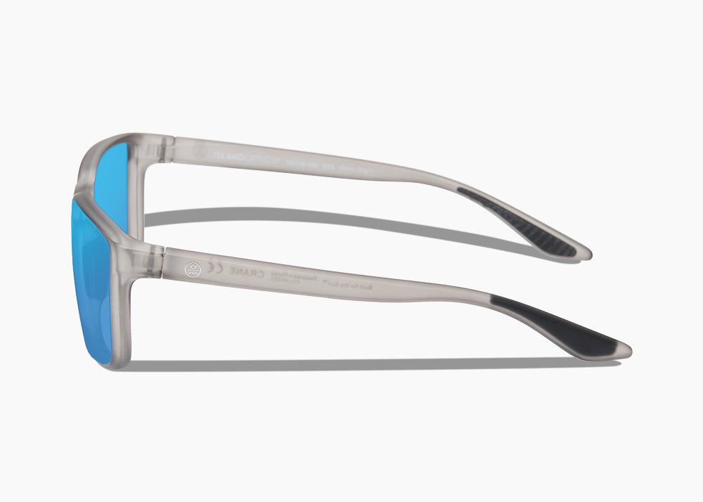 matte translucent gray|blue flash mirror