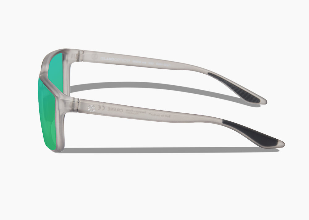 frame|matte translucent gray|lens|green flash mirror