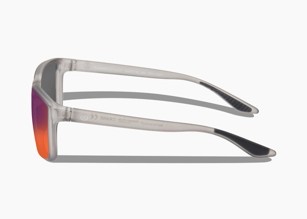 matte translucent gray|red sunset mirror