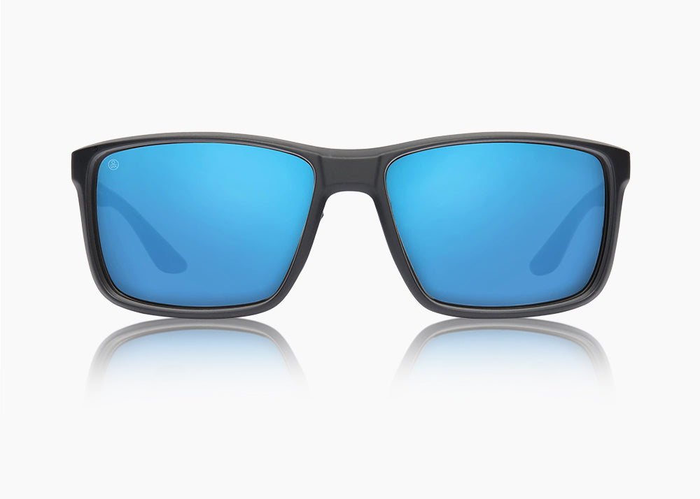 frame|matte black|lens|blue flash mirror