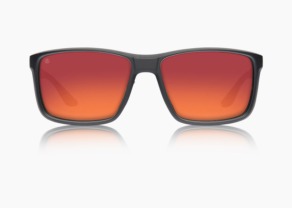 matte black|red sunset mirror