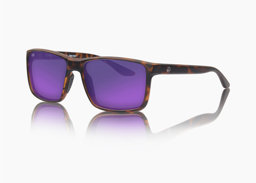 frame|matte tortoise|lens|purple nova mirror