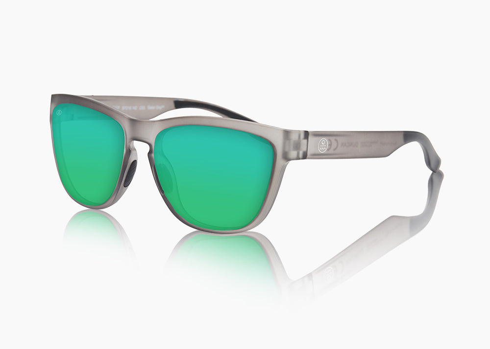frame|matte translucent gray|lens|green flash mirror