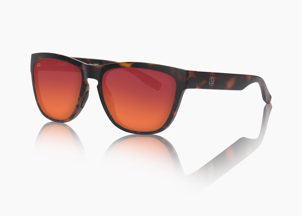 frame|matte tortoise|lens|red sunset mirror