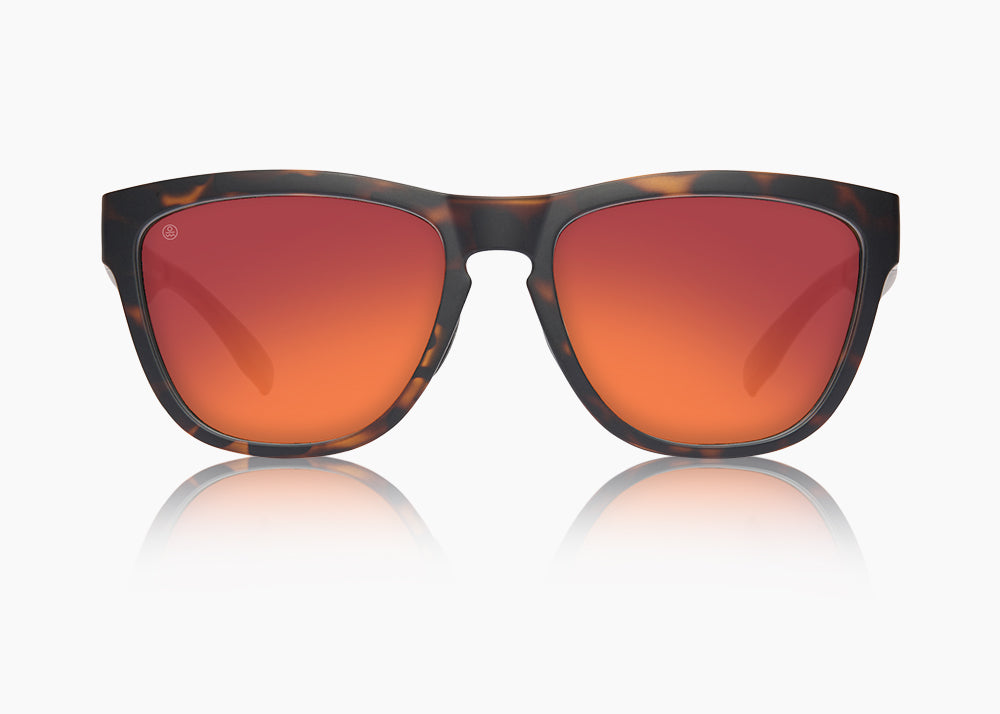 matte tortoise|red sunset mirror