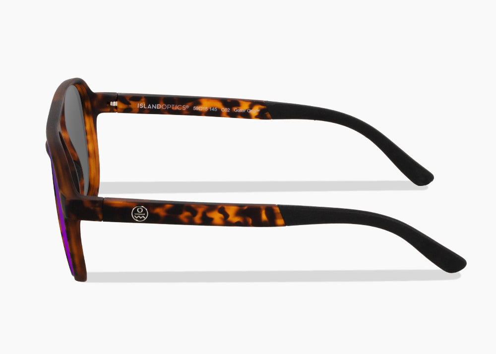 matte tortoise|purple nova mirror