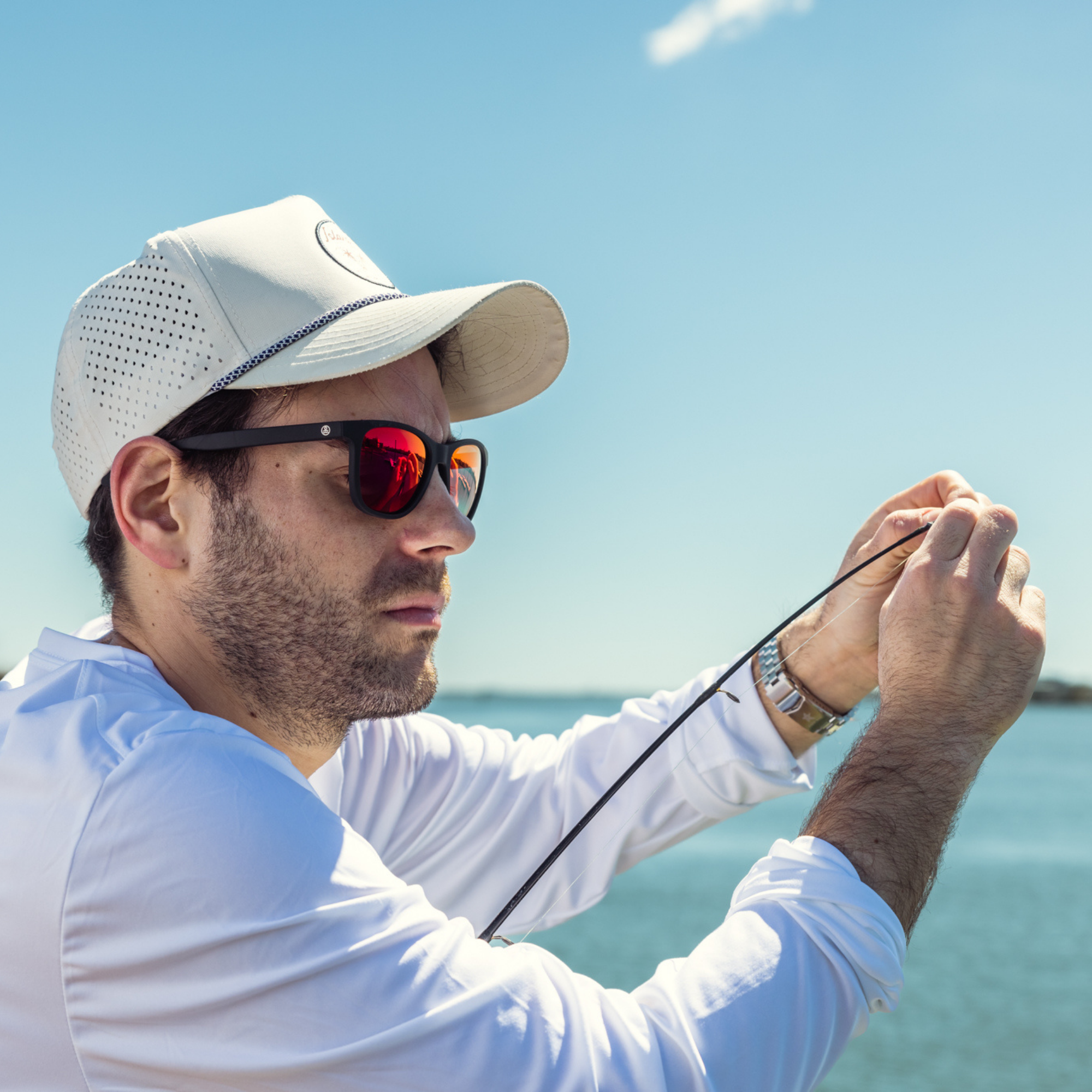 matte black|red sunset mirror