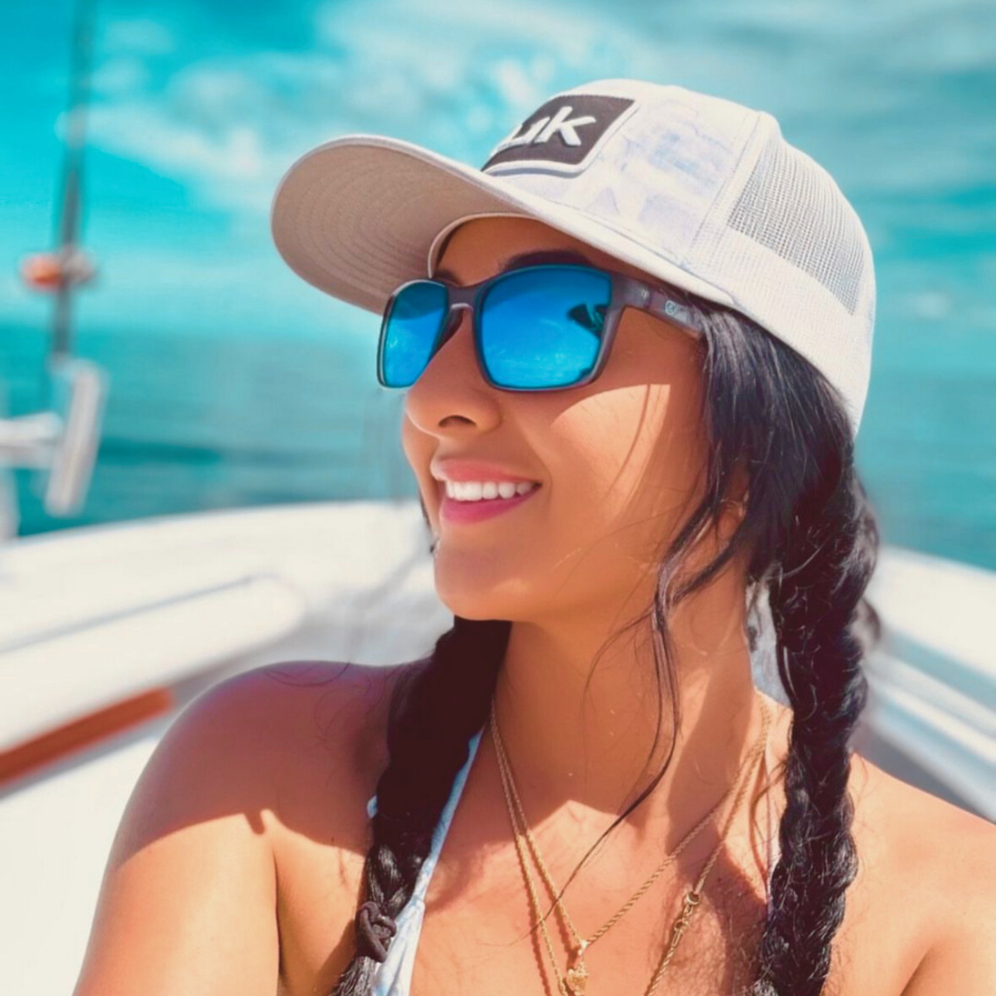 matte translucent gray|blue flash mirror