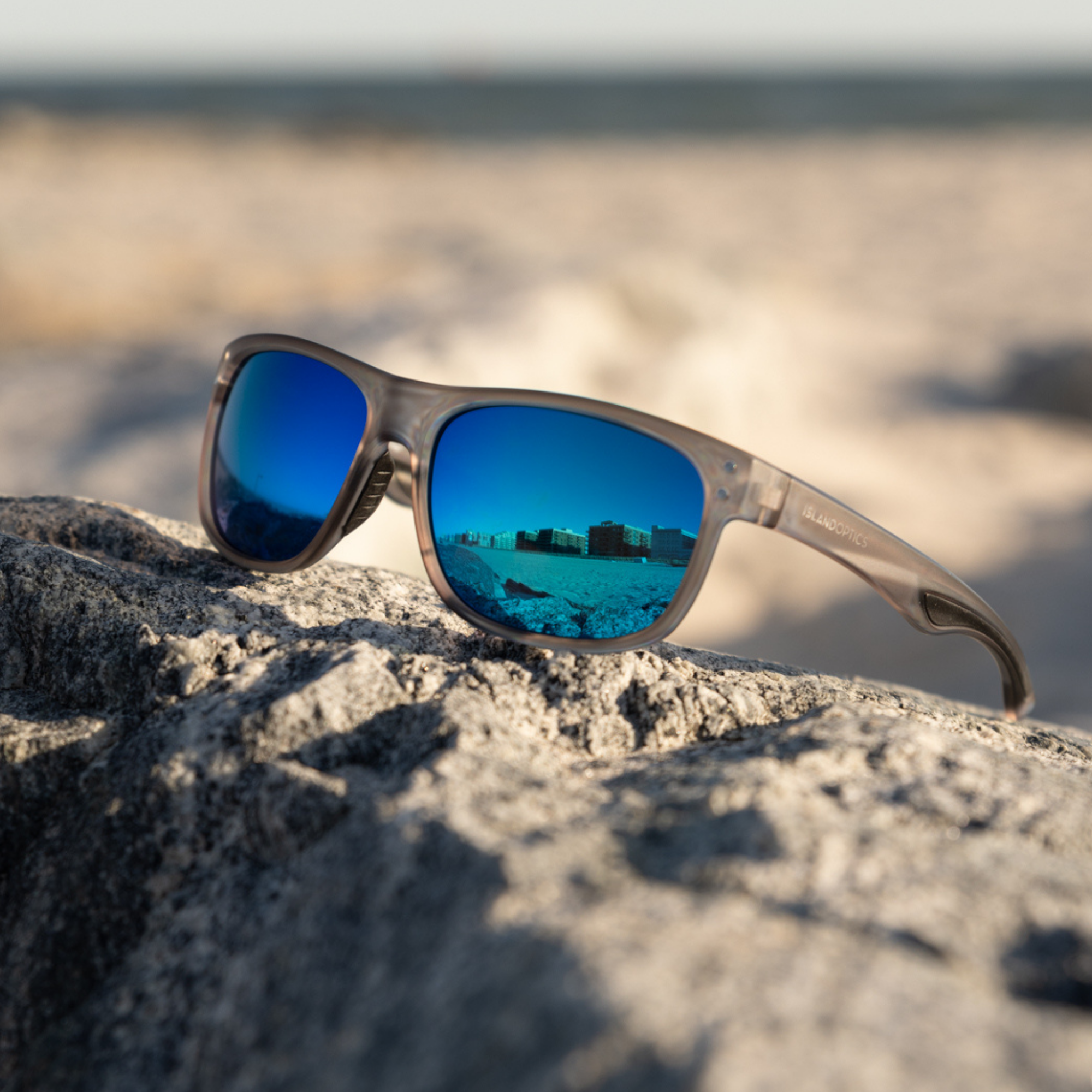 matte translucent gray|blue flash mirror