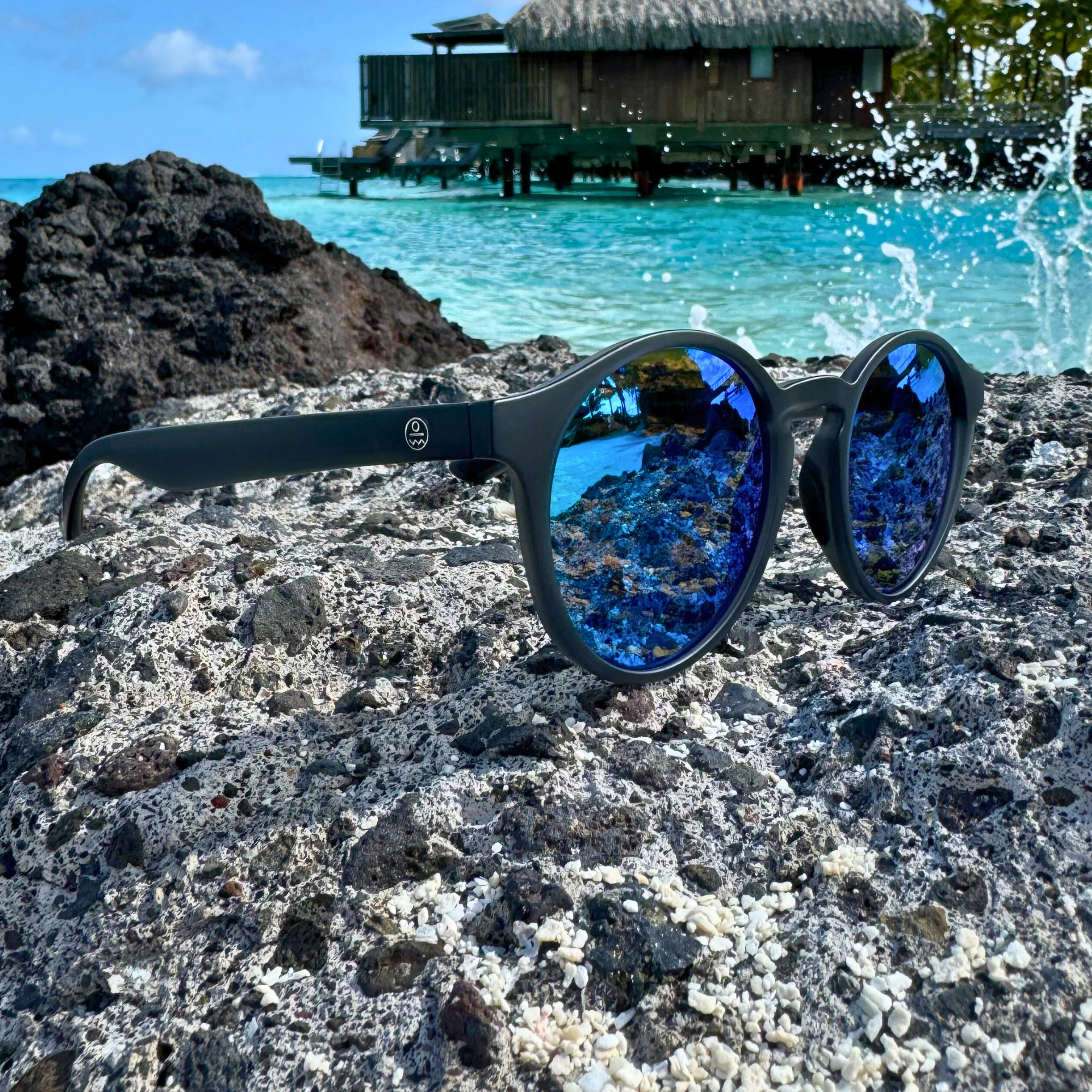 matte black|blue flash mirror