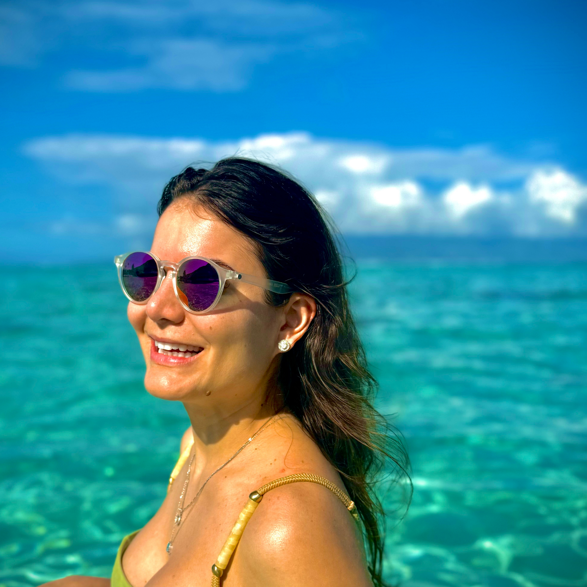 frosted white|purple nova mirror