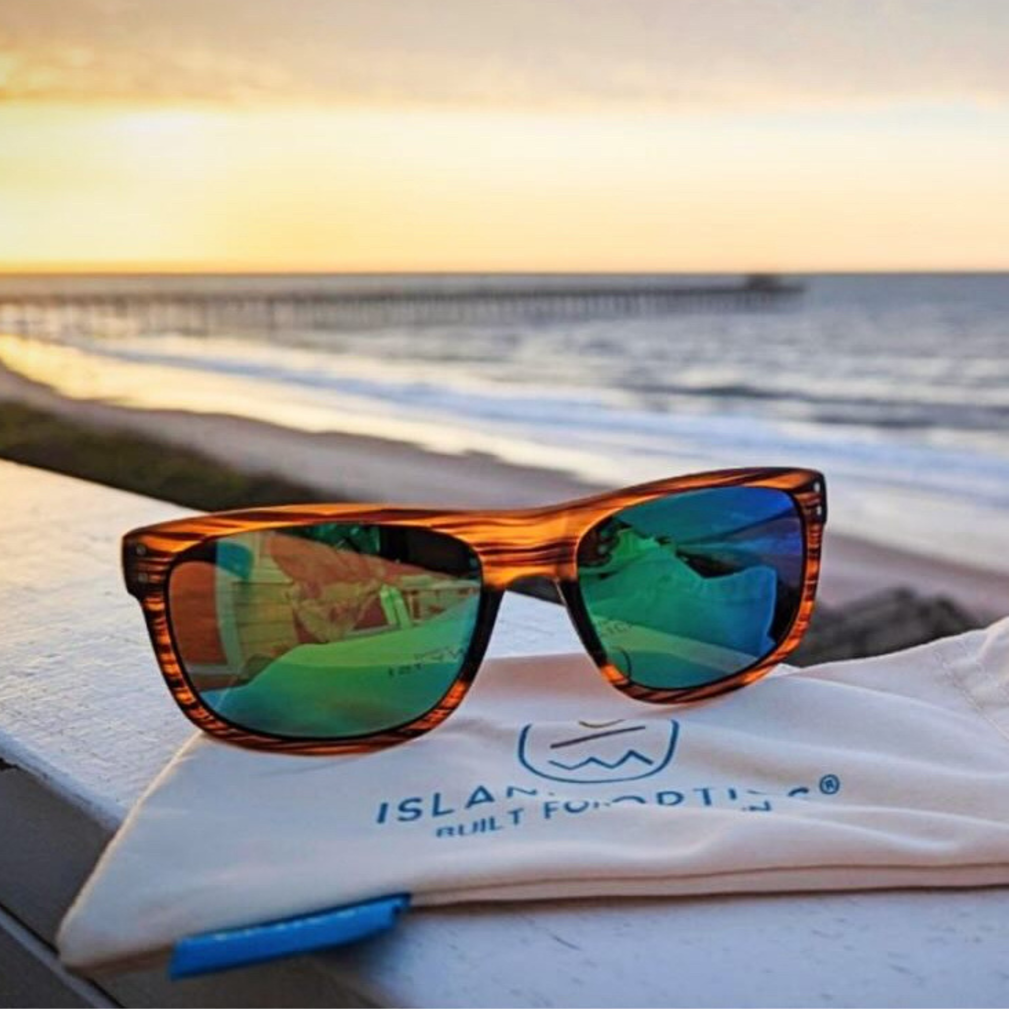 wood grain|green flash mirror