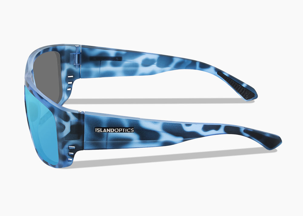 matte blue aqua tortoise|blue flash mirror